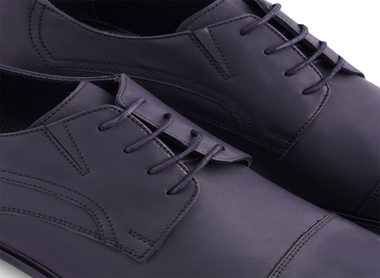 Genuine Leather Plain Toe Derbys