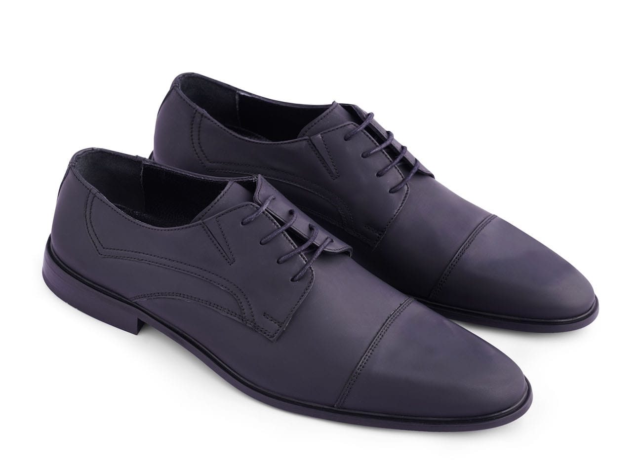 Genuine Leather Plain Toe Derbys
