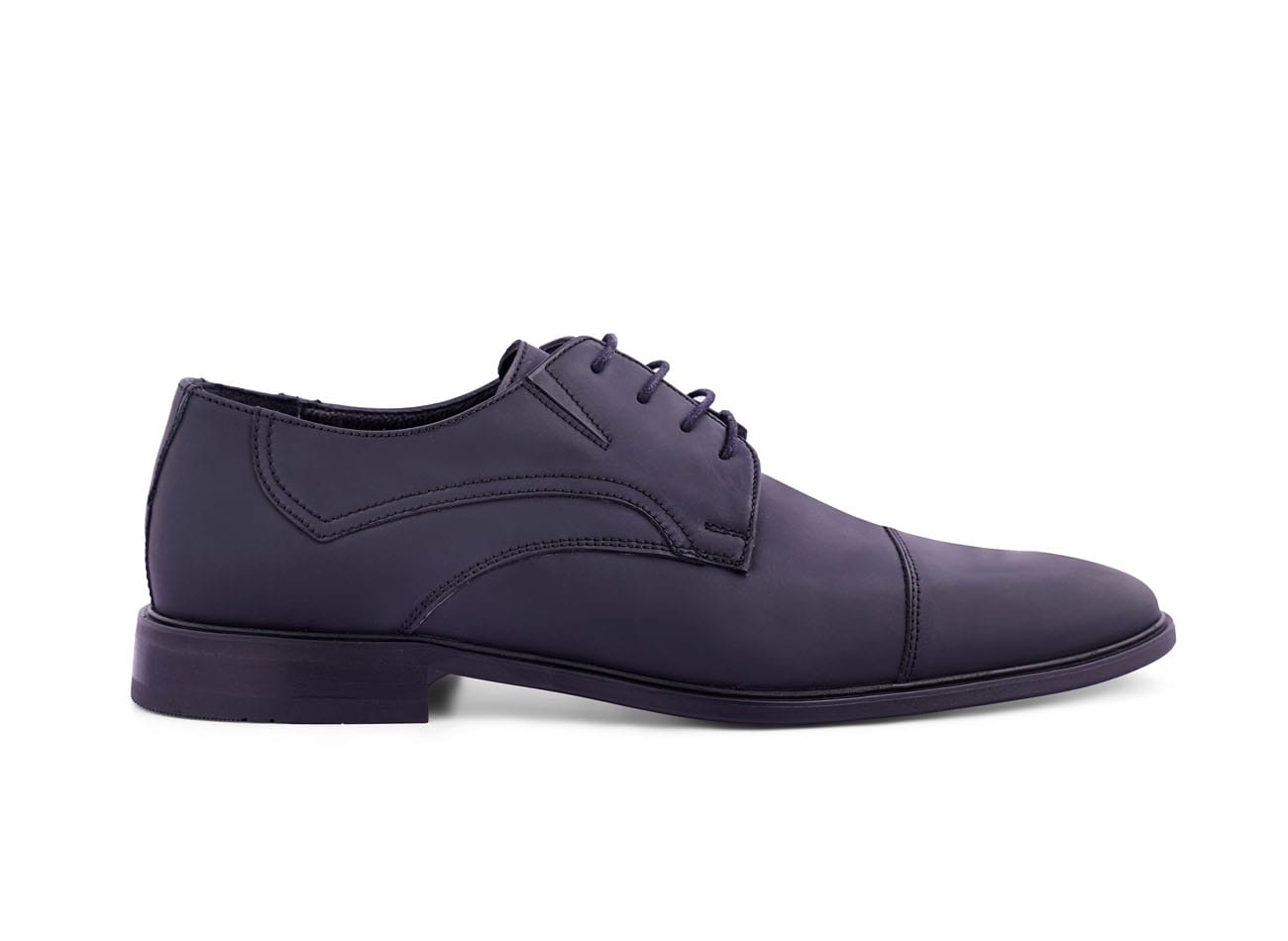 Genuine Leather Plain Toe Derbys