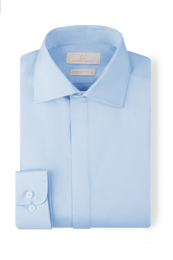 lycra dress shirt Charismatic Choice: Navy Blue Satin Lycra Shirt XXXL