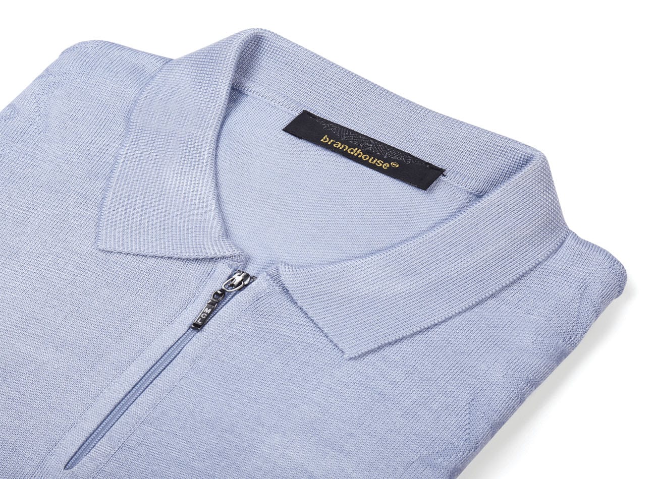 Image of Polo Yaka Half zipper Triko T-Shirt