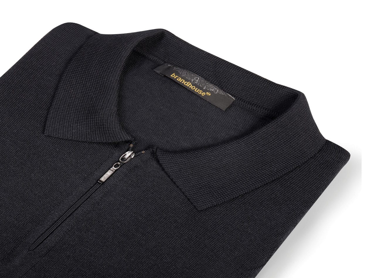 Image of Polo Yaka Half zipper Triko T-Shirt