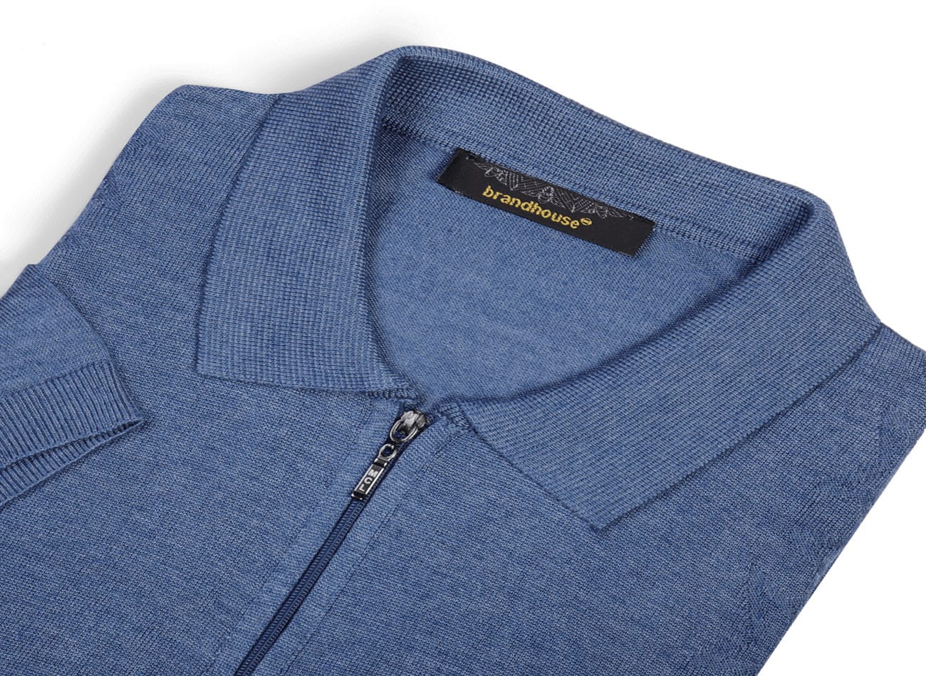 Image of Polo Yaka Half zipper Triko T-Shirt