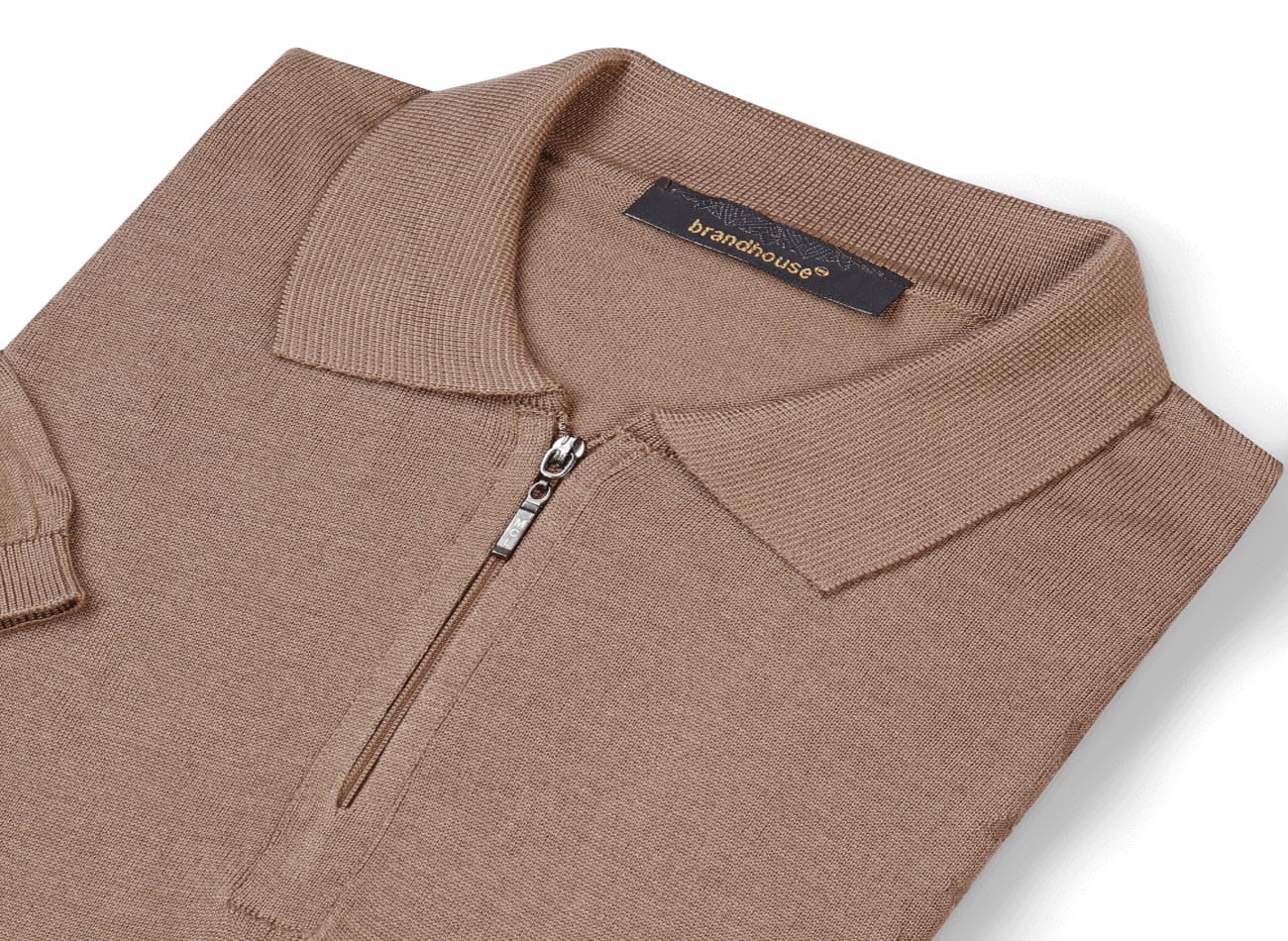 Image of Polo Yaka Half zipper Triko T-Shirt