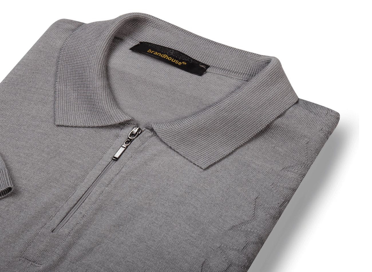 Image of Polo Yaka Half zipper Triko T-Shirt