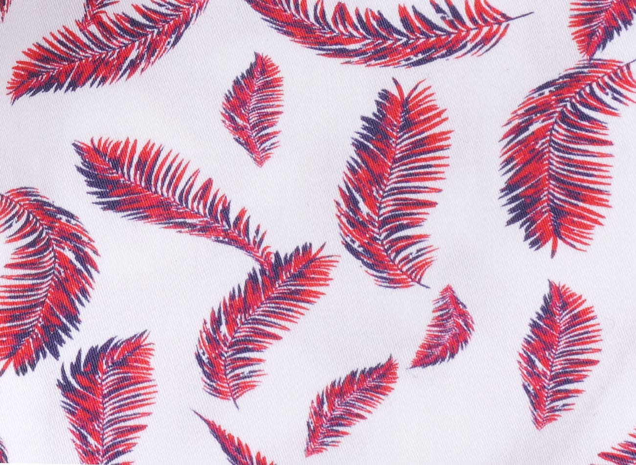 Feather pattern Poplin Shirt
