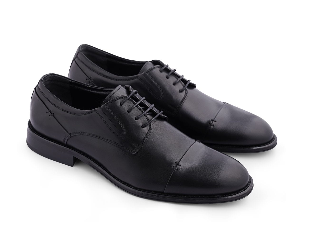 Image of Genuine Leather Plain Toe Derbys