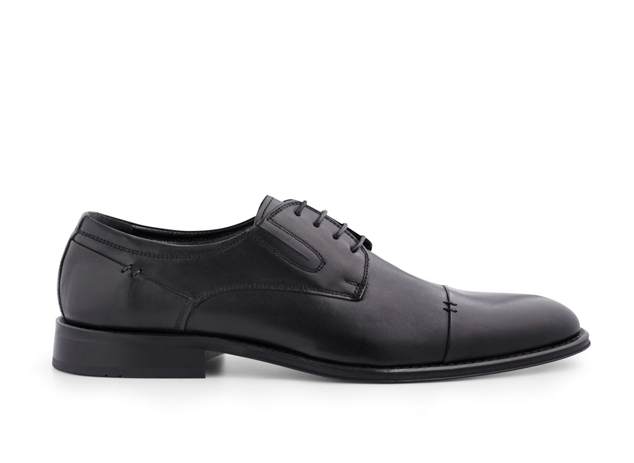 Image of Genuine Leather Plain Toe Derbys
