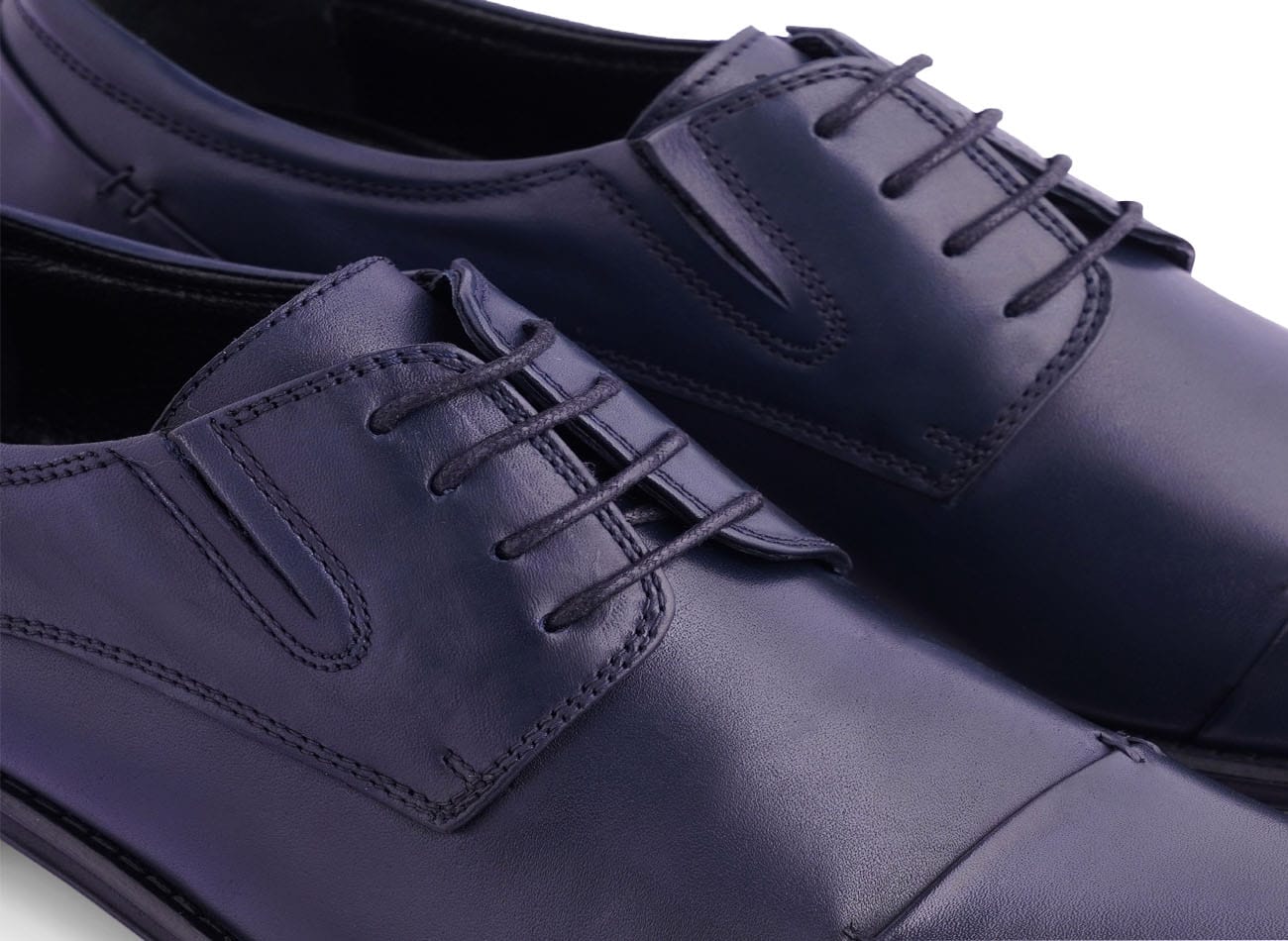 Genuine Leather Plain Toe Derbys