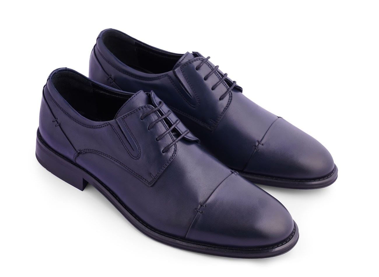 Genuine Leather Plain Toe Derbys