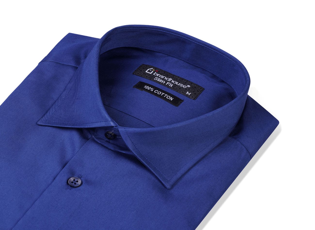 Image of Cotton Linen Plain Shirt