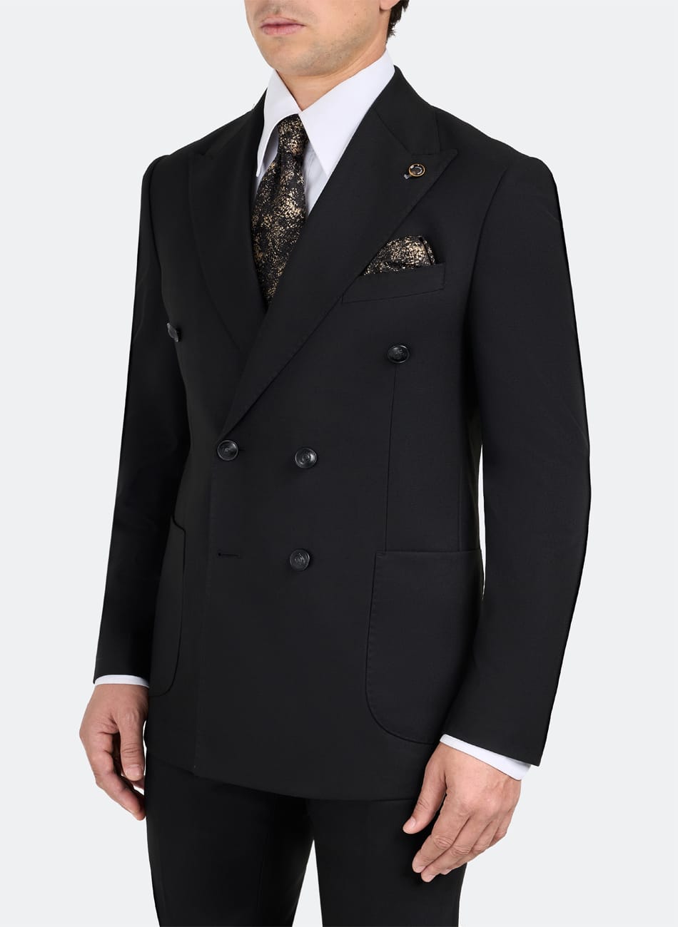 Double breasted Peak Lapel suit