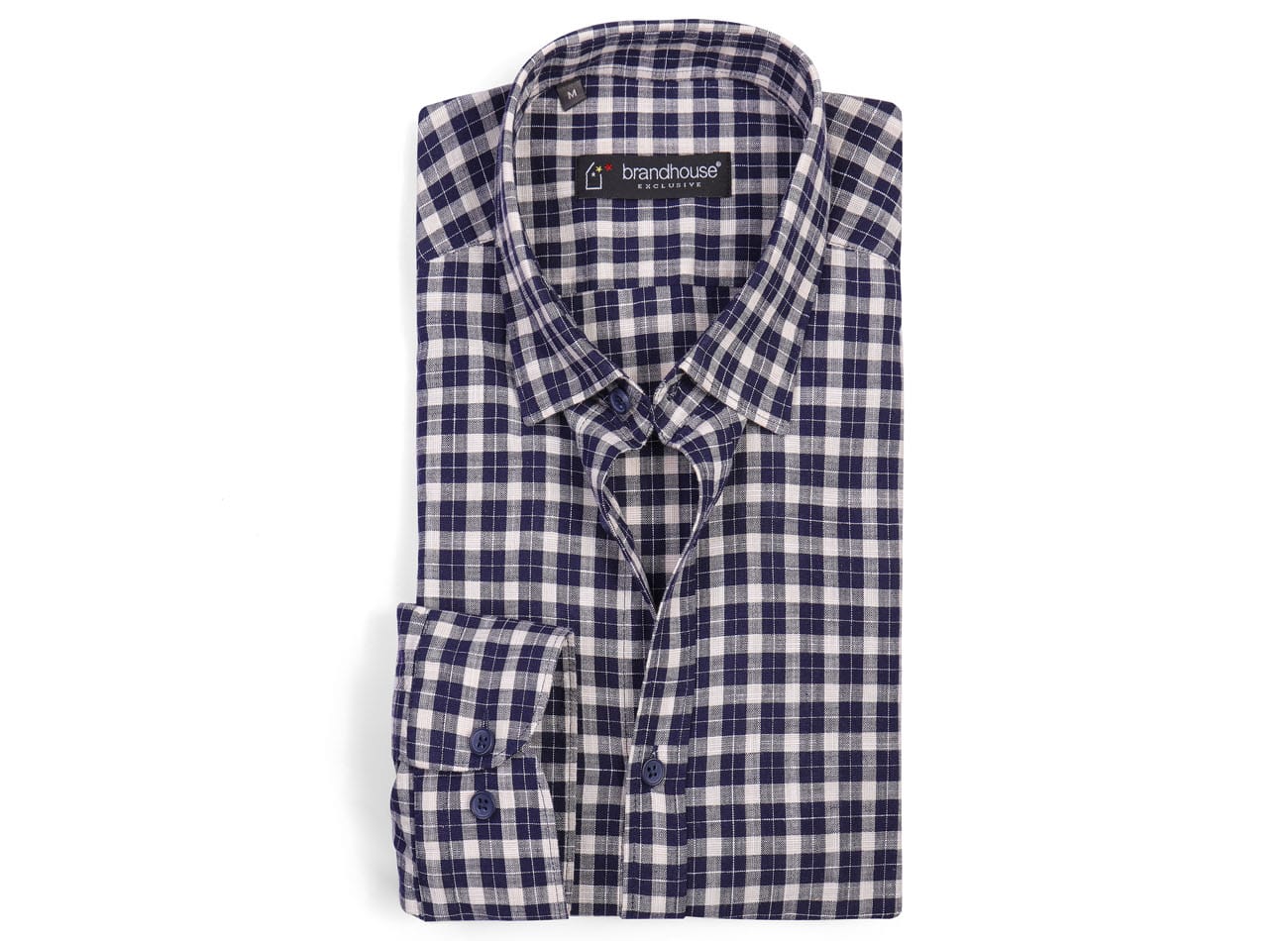 Image of Gingham Checked Poplin Shirt