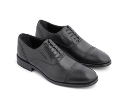 Image of Genuine Leather Cap Toe Oxfords