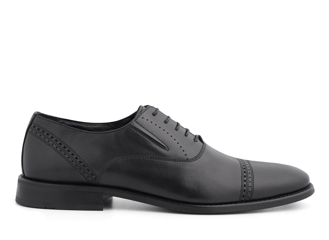 Genuine Leather Cap Toe Oxfords
