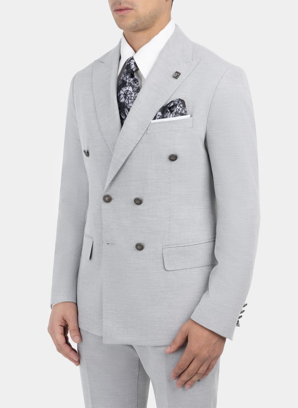 Image of DOUBLE BREASTED PEAK LAPEL SUIT