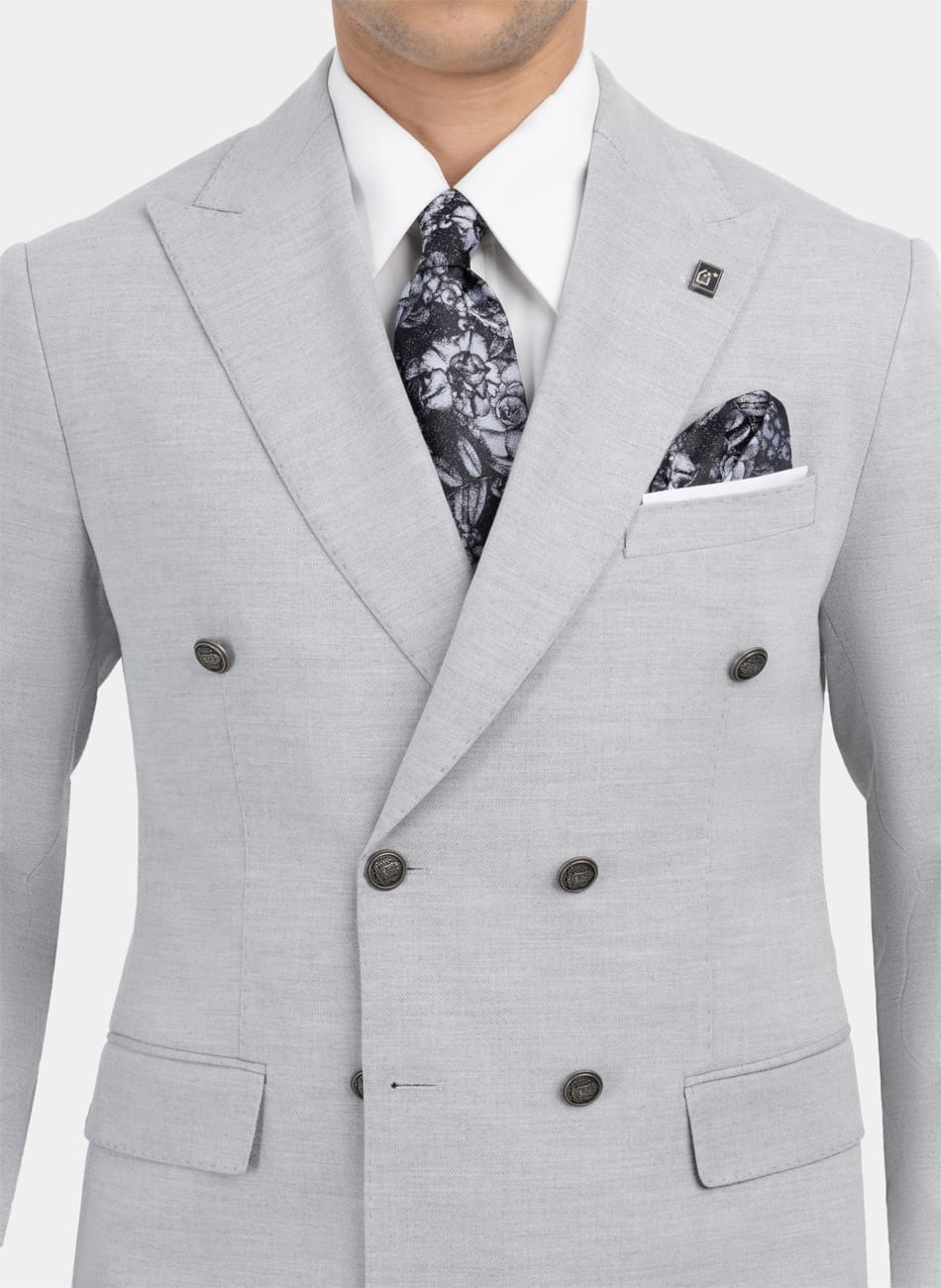 Image of DOUBLE BREASTED PEAK LAPEL SUIT