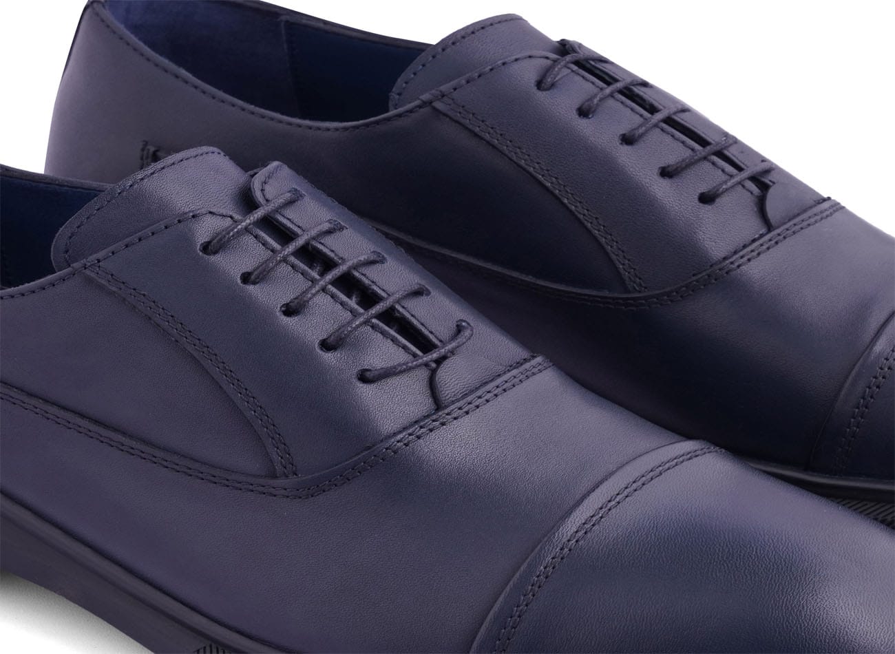 Image of Genuine Leather Plain Toe Derbys