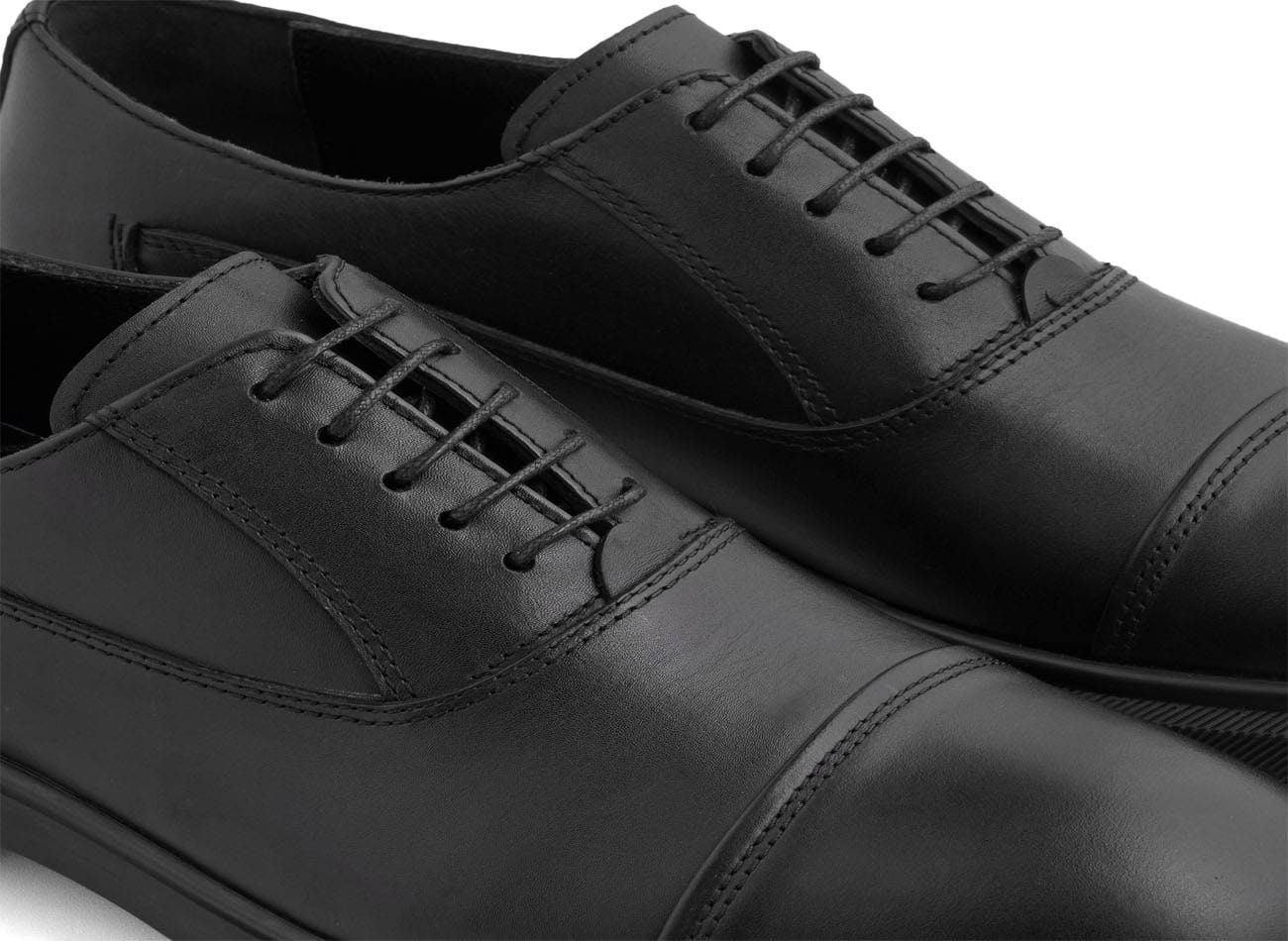 Genuine Leather Plain Toe Derbys