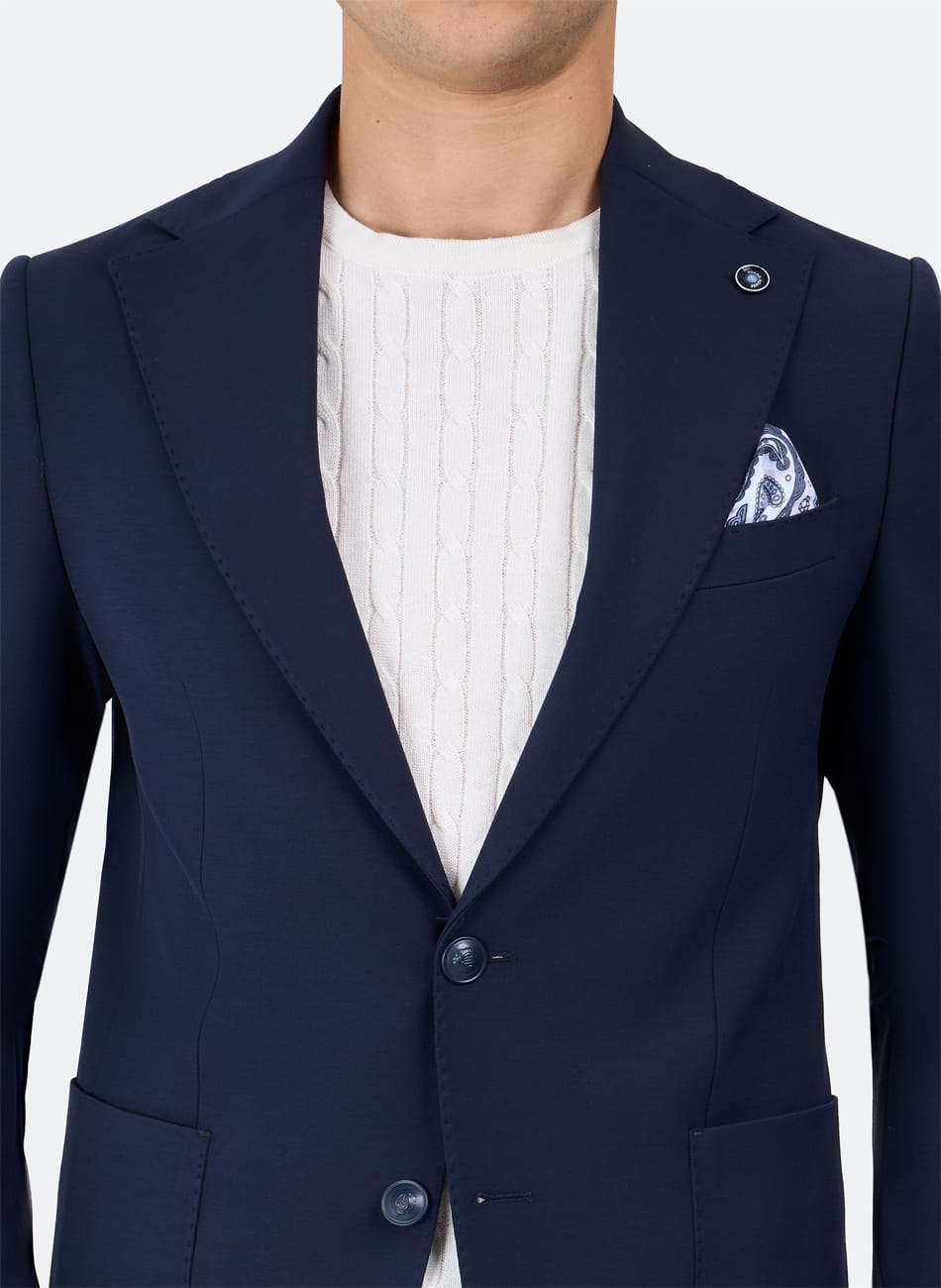 TEXTURES NOTCH LAPEL JAKET