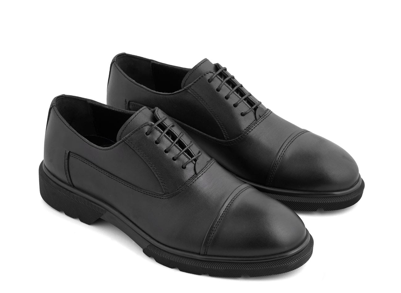 Image of Genuine Leather Plain Toe Derbys
