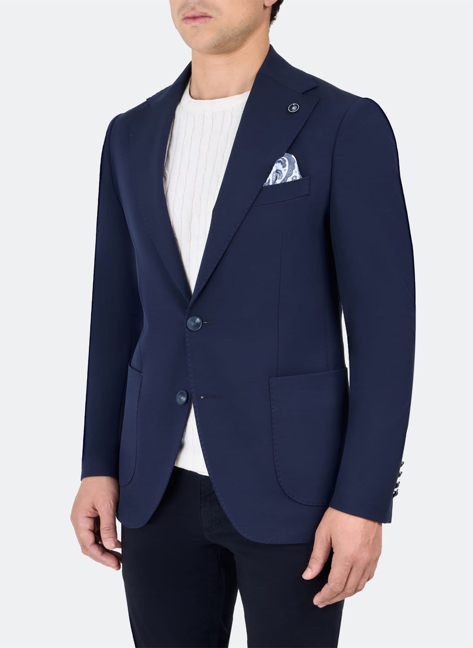 TEXTURES NOTCH LAPEL JAKET
