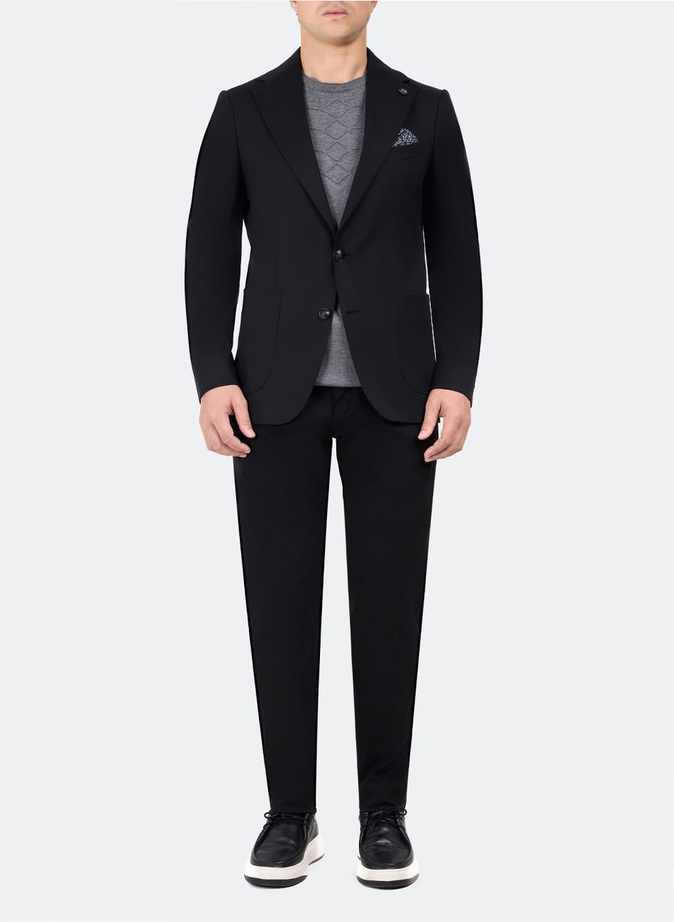TEXTURES NOTCH LAPEL JAKET