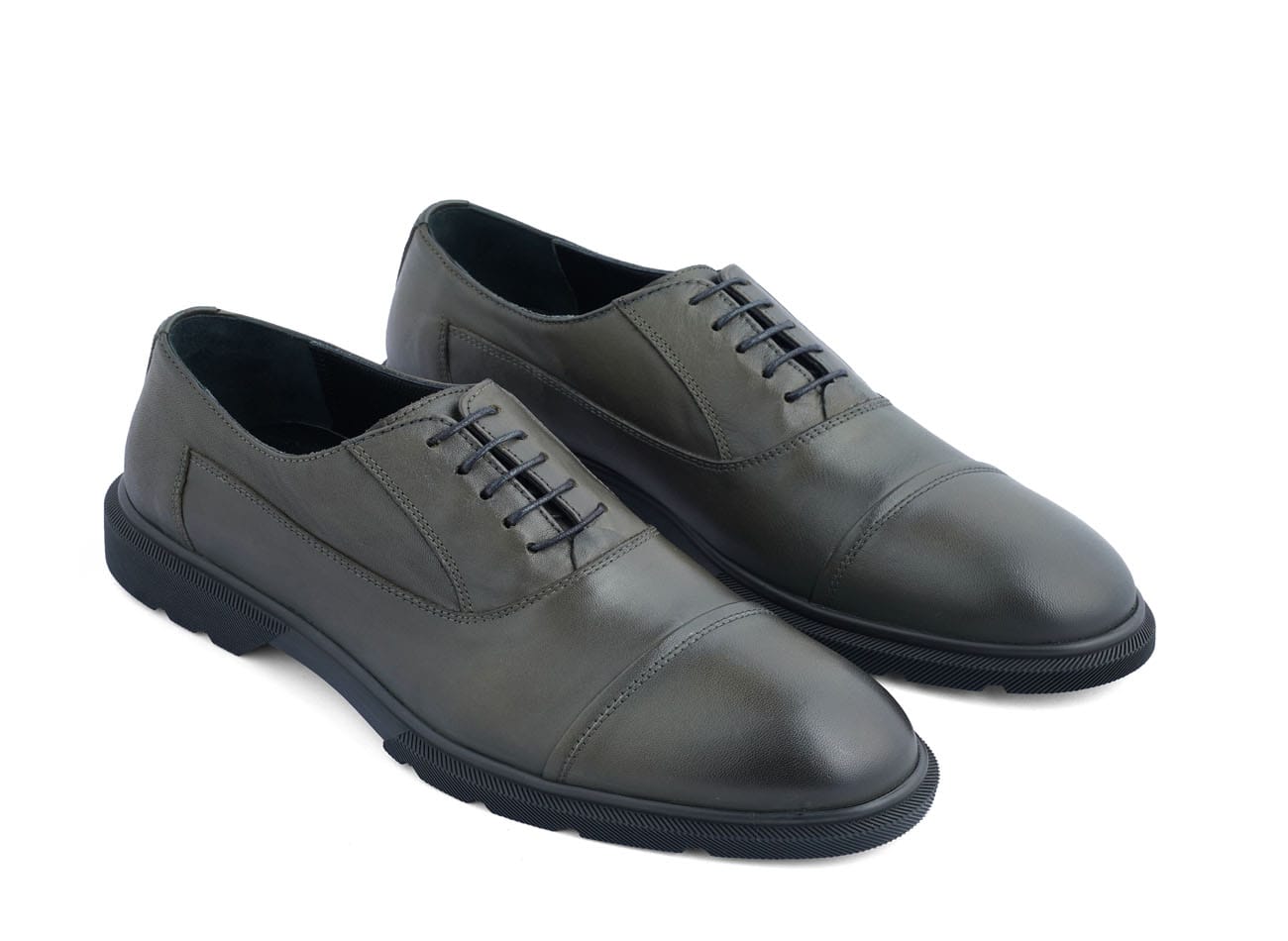 Genuine Leather Plain Toe Derbys