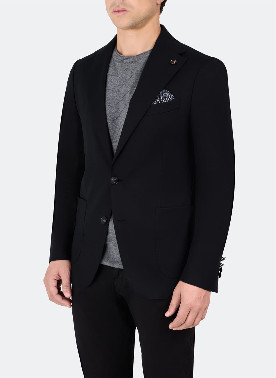 TEXTURES NOTCH LAPEL JAKET