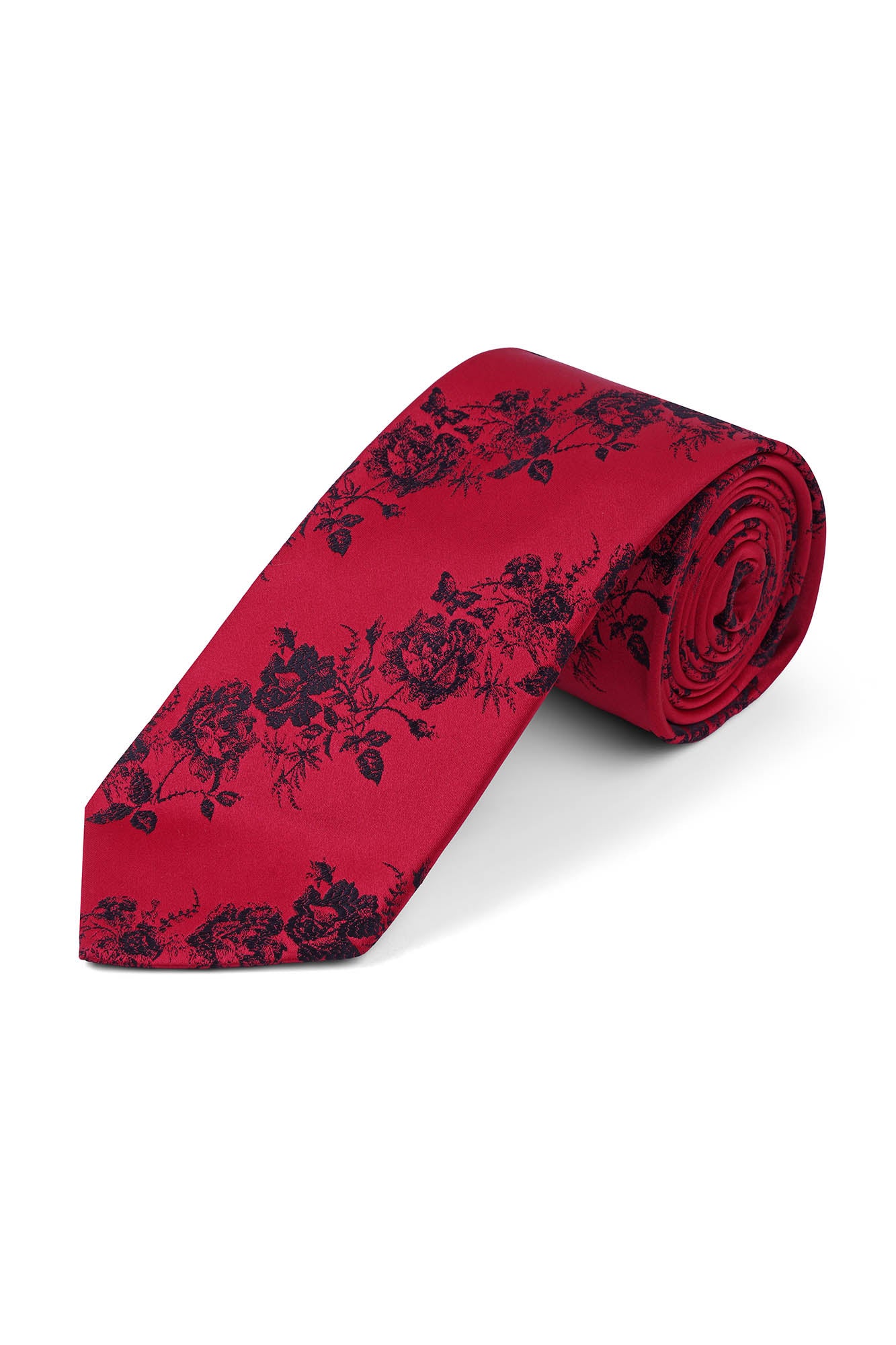Image of Elegant Floral Microfiber Tie