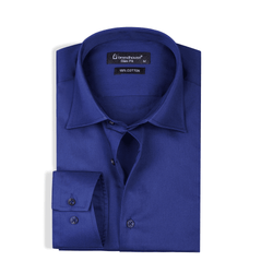 Image of Cotton Linen Plain Shirt