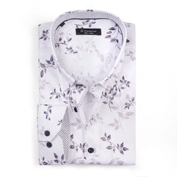 Image of leaf pattern Poplin Shirt