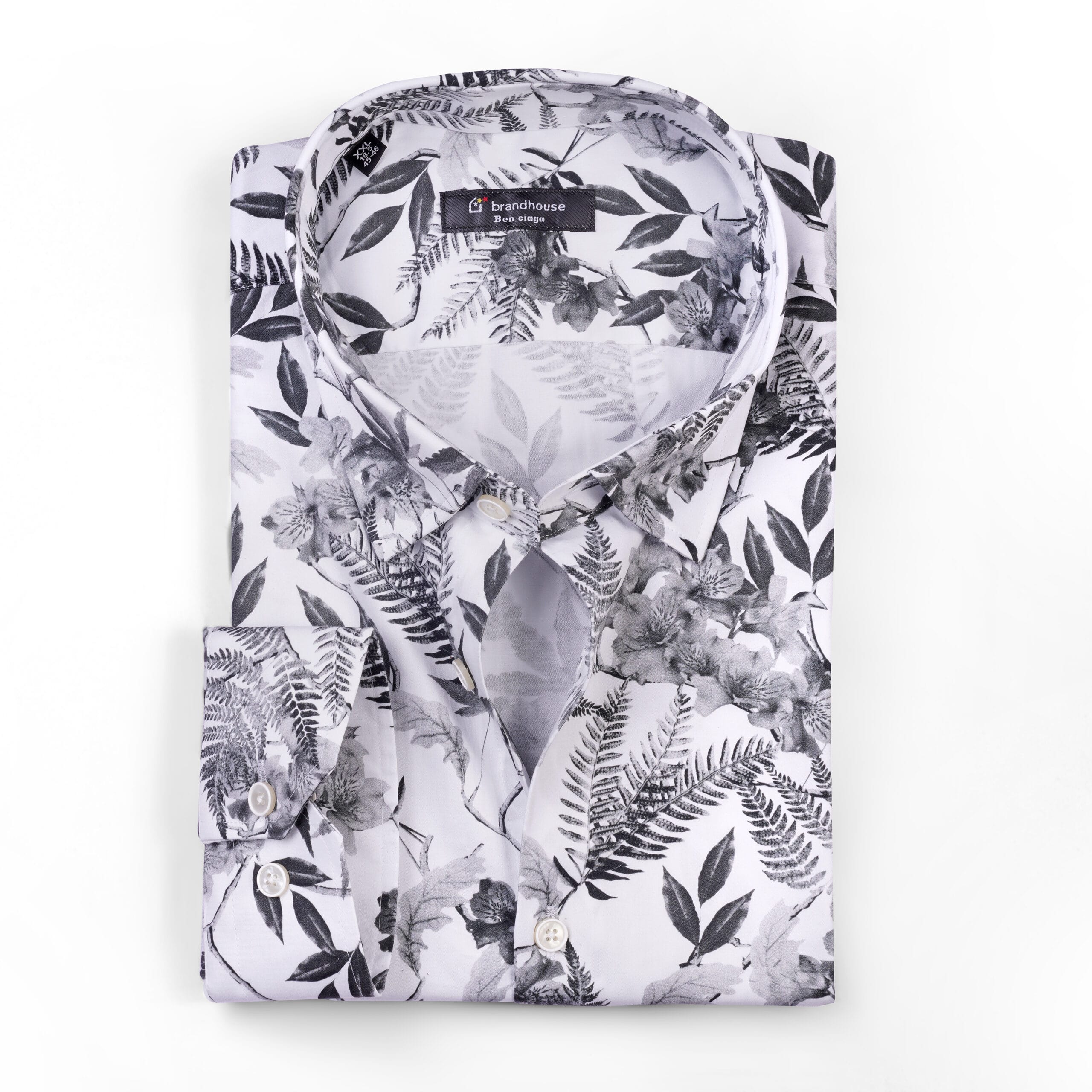 floral leaf pattern Poplin Shirt