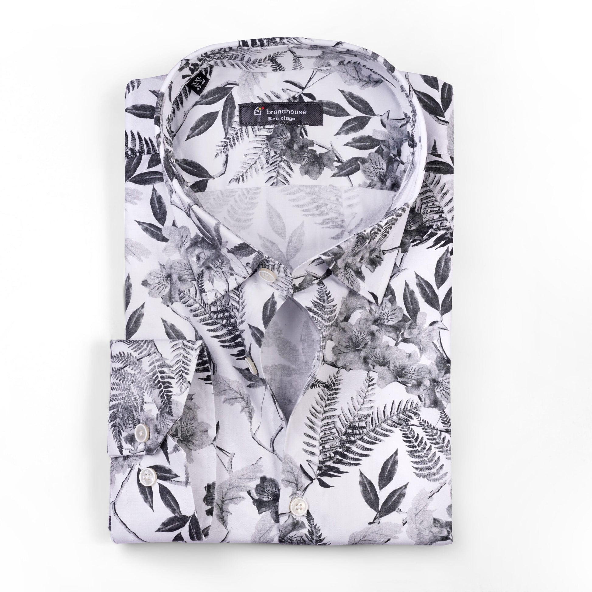 floral leaf pattern Poplin Shirt