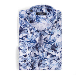 Image of floral leaf pattern Poplin Shirt