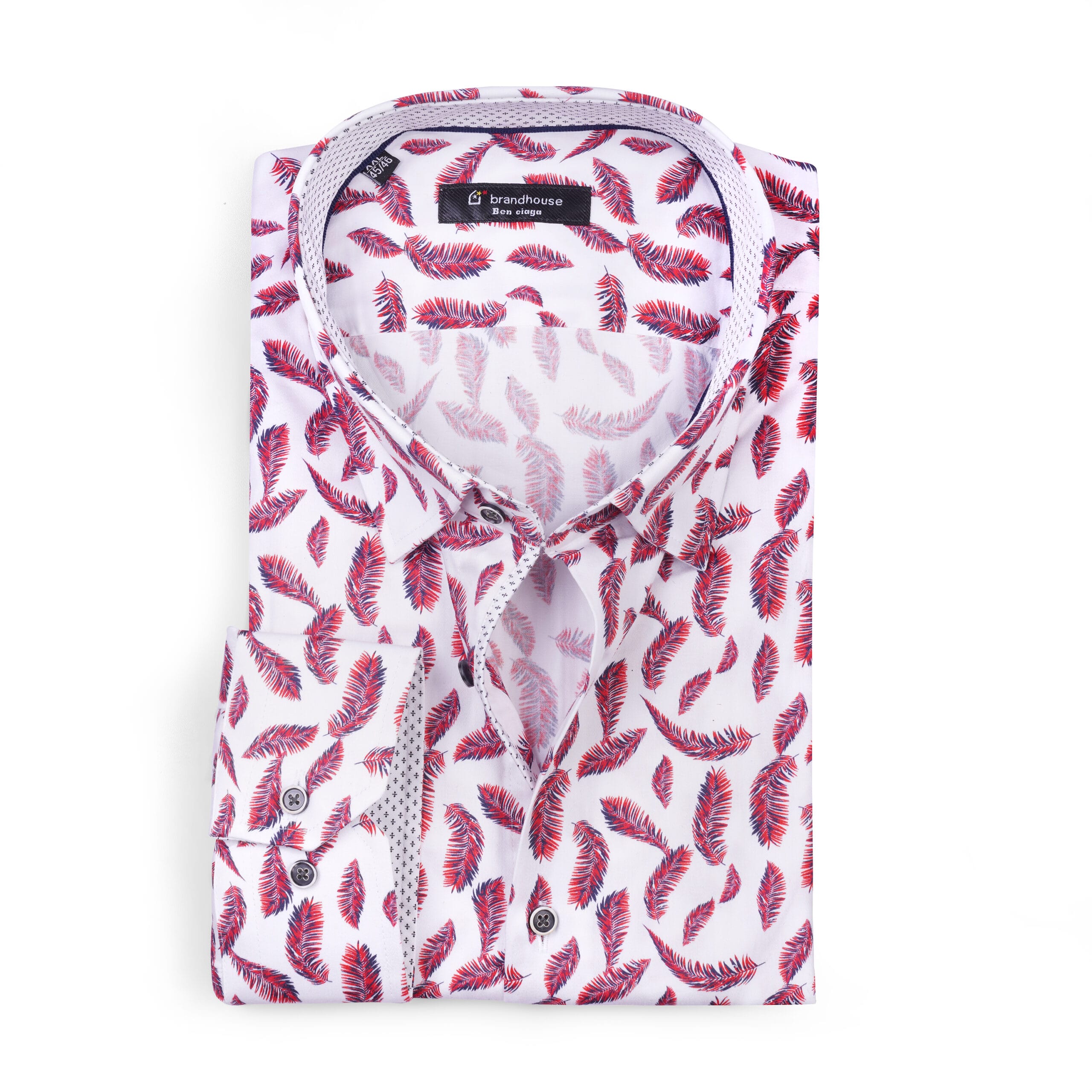 Feather pattern Poplin Shirt