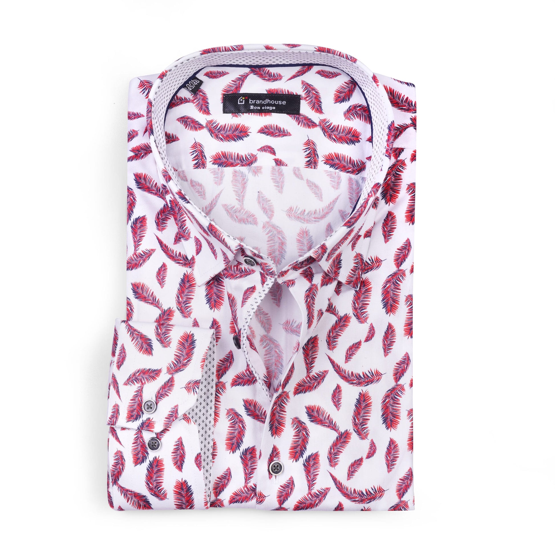 Feather pattern Poplin Shirt
