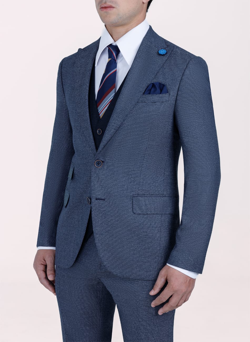 Hopsack Peak Lapel Suit