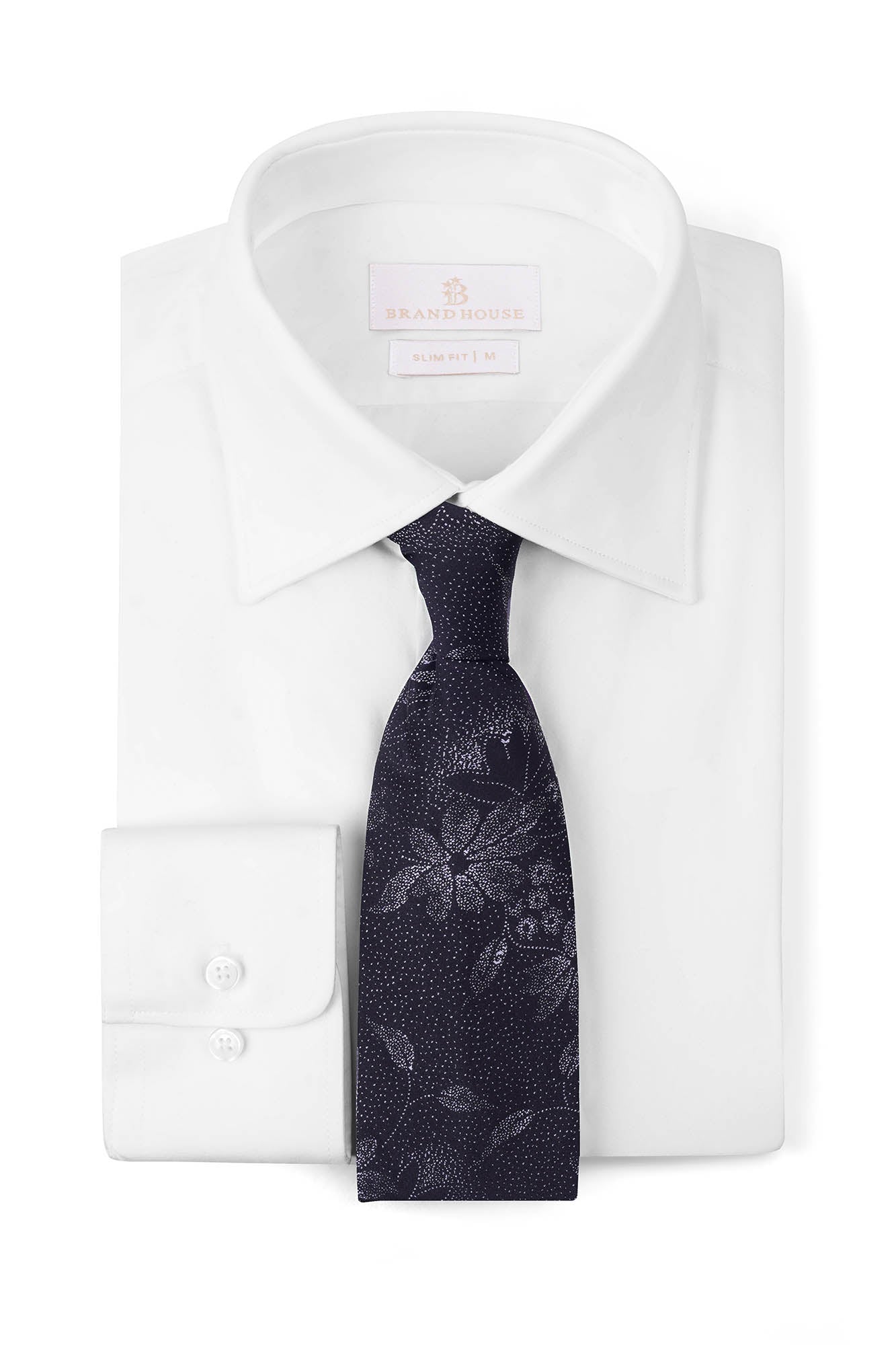 Image of Elegant Floral Microfiber Tie