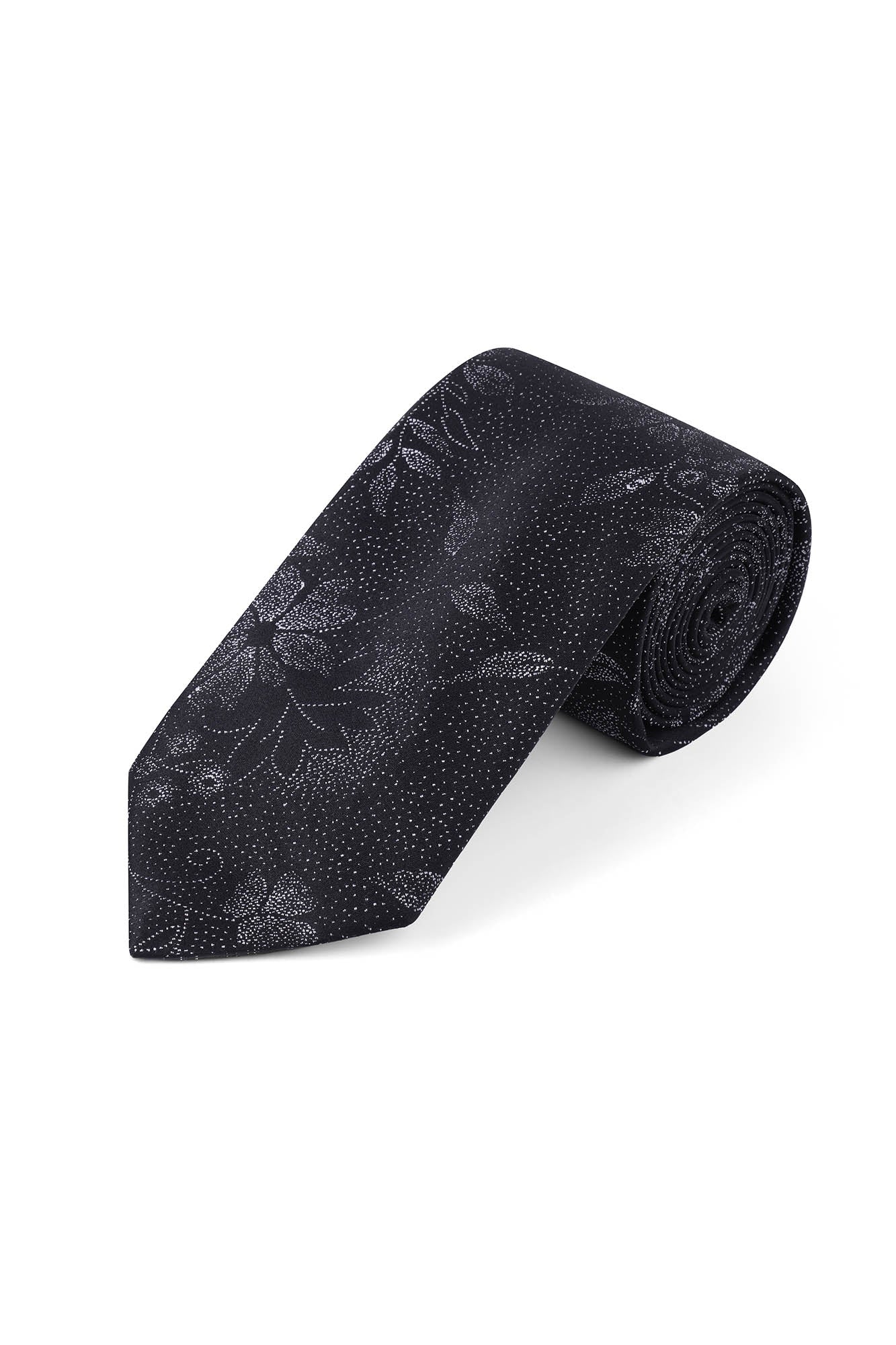 Image of Elegant Floral Microfiber Tie