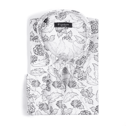Image of floral pattern Poplin Shirt