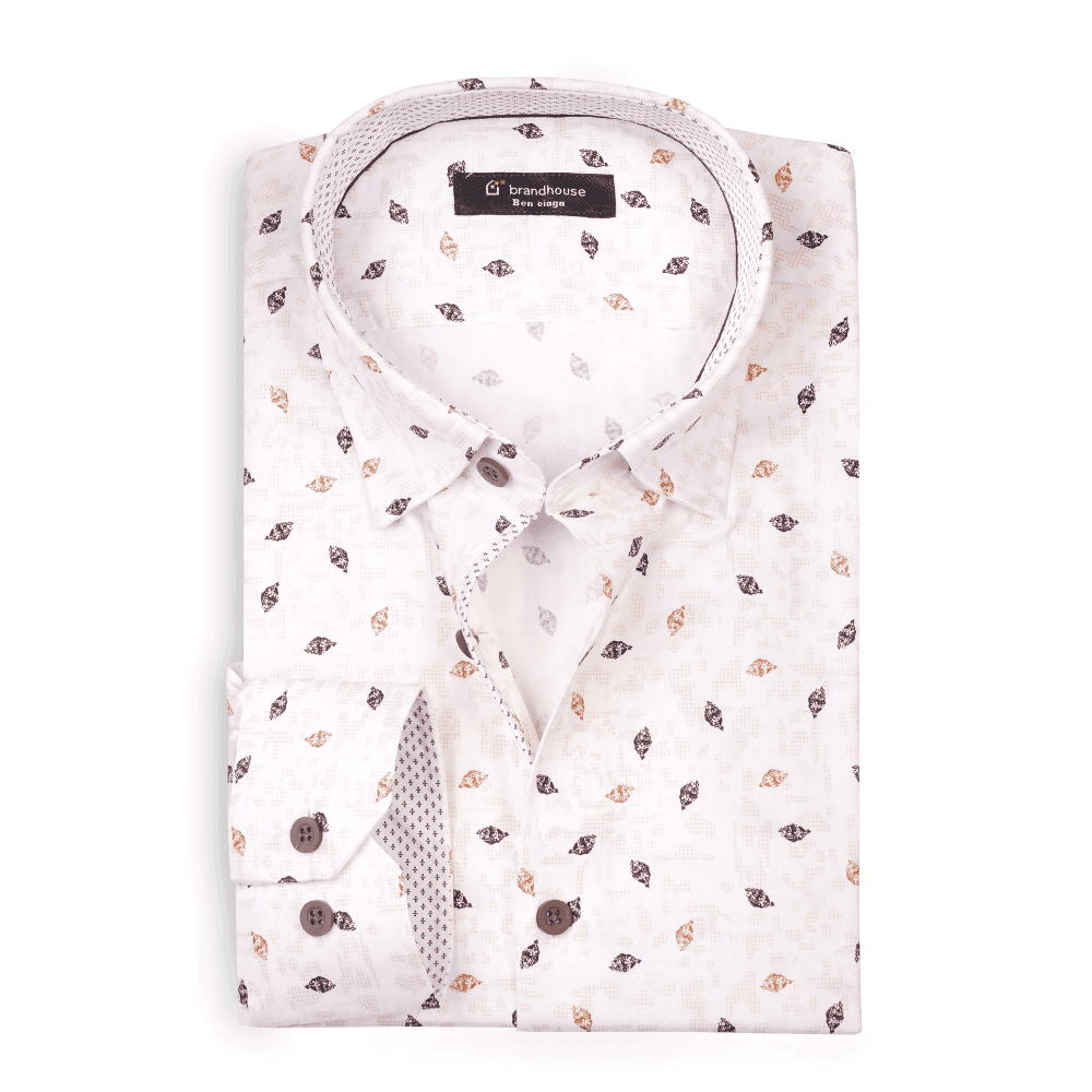 Leafy land pattern Poplin Shirt