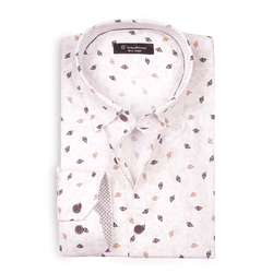 Image of Leafy land pattern Poplin Shirt
