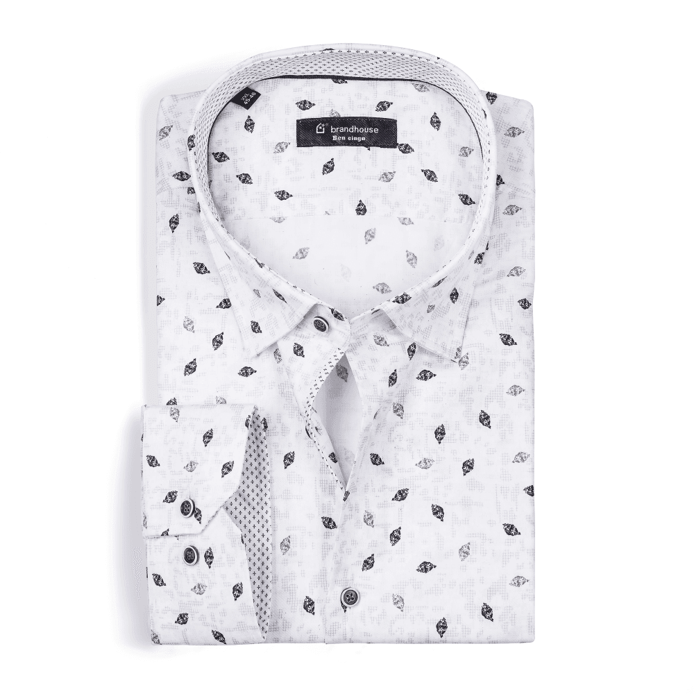 Leafy land pattern Poplin Shirt