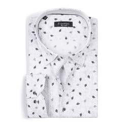 Image of Leafy land pattern Poplin Shirt