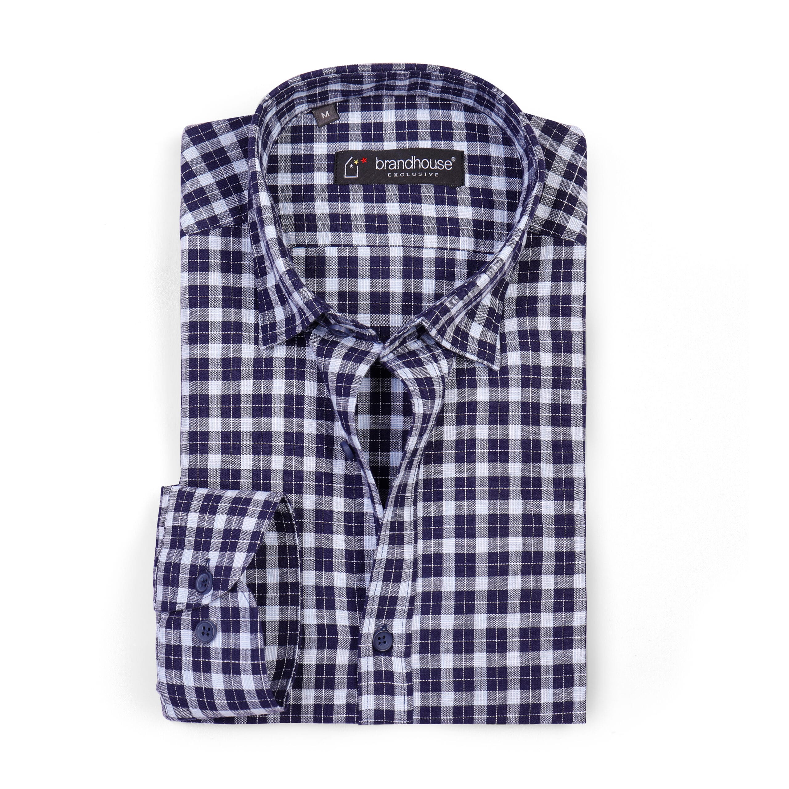 Image of Gingham Checked Poplin Shirt