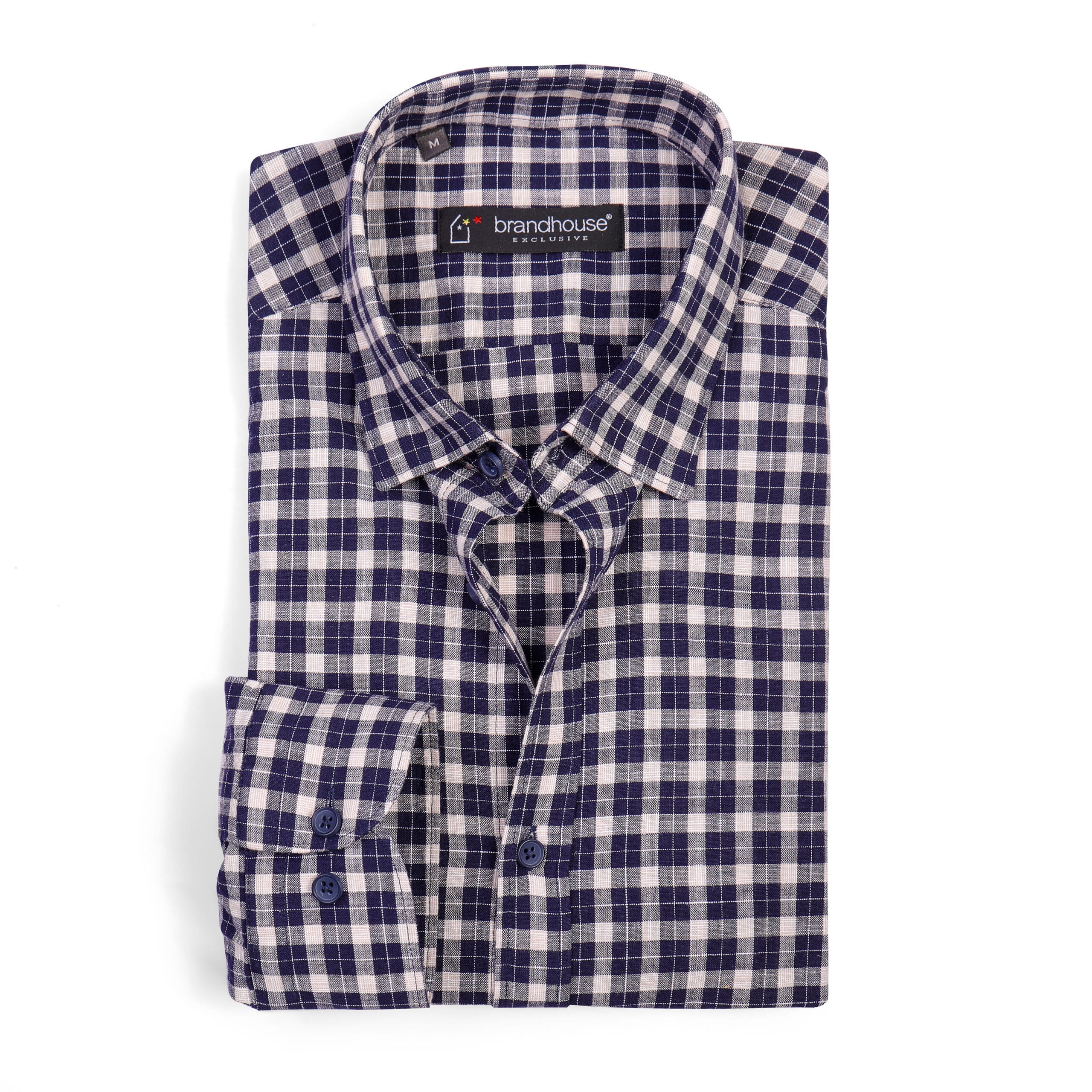 Image of Gingham Checked Poplin Shirt