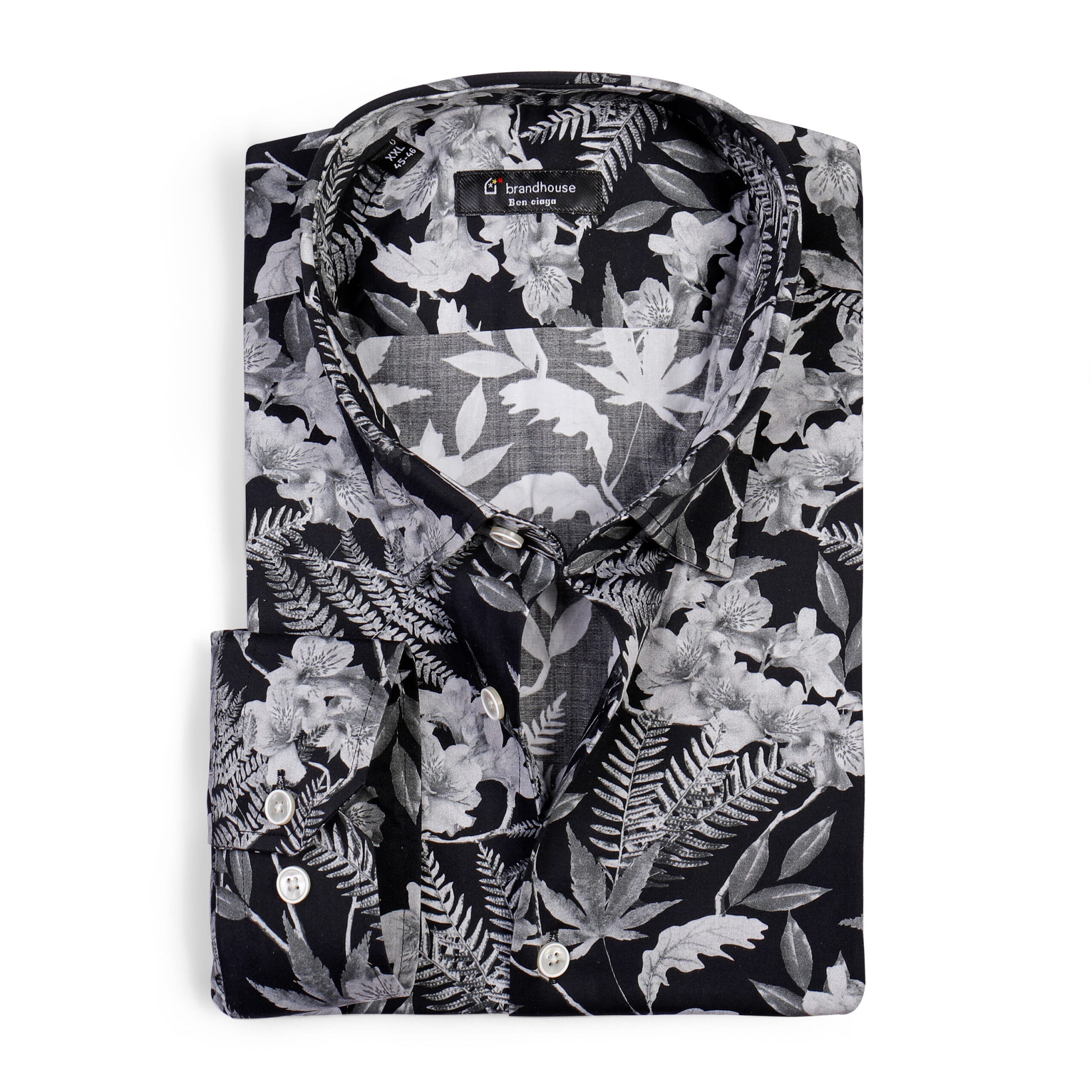 floral leaf pattern Poplin Shirt