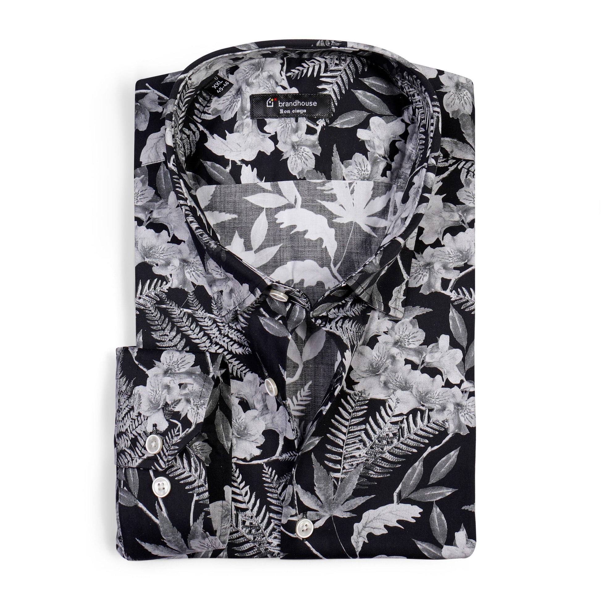 floral leaf pattern Poplin Shirt