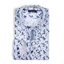 Image of floral  leaf pattern Poplin Shirt